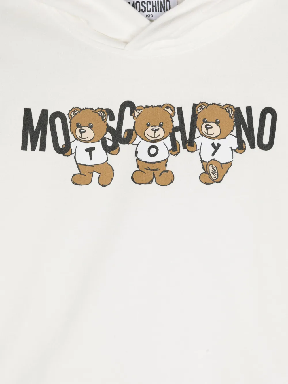 Moschino Kids Hoodie met teddybeerprint Beige