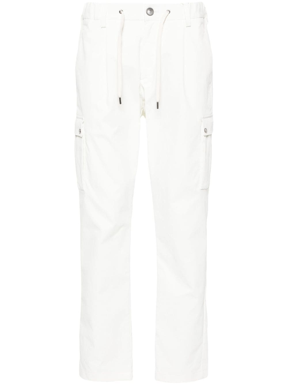 Herno Drawstring-waist Tapered Trousers In White