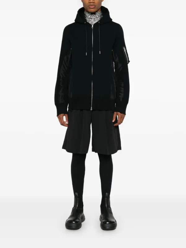 Sacai ドローストリング パーカー | ブラック | FARFETCH JP