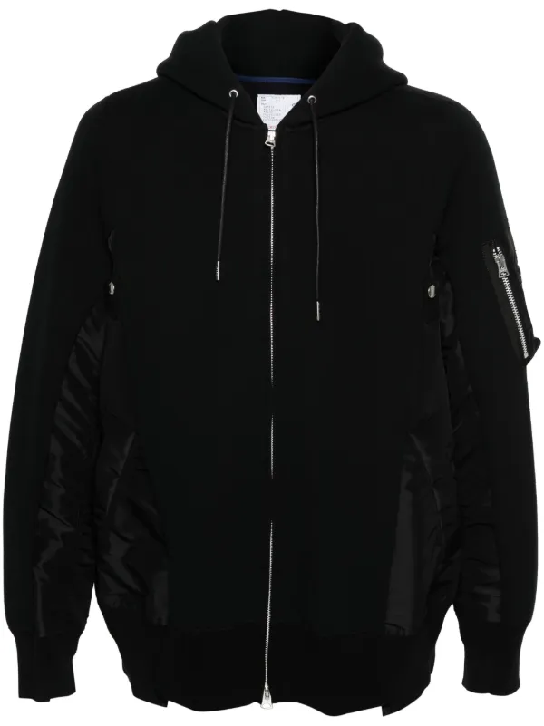 Sacai ドローストリング パーカー | ブラック | FARFETCH JP