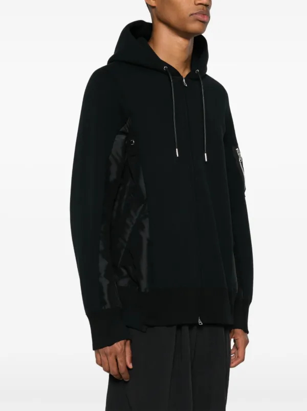 Sacai ドローストリング パーカー | ブラック | FARFETCH JP