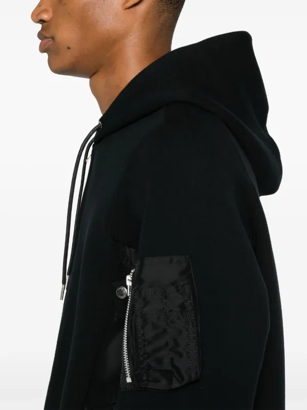 Sacai ドローストリング パーカー | ブラック | FARFETCH JP