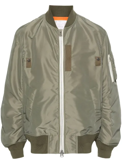 sacai zip-up bomber jacket