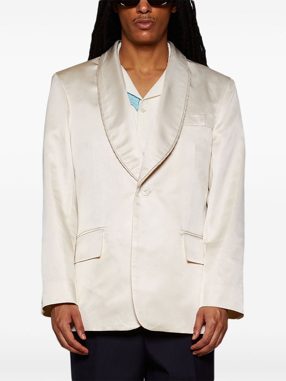 Shop Bode Roping Blazer In Neutrals