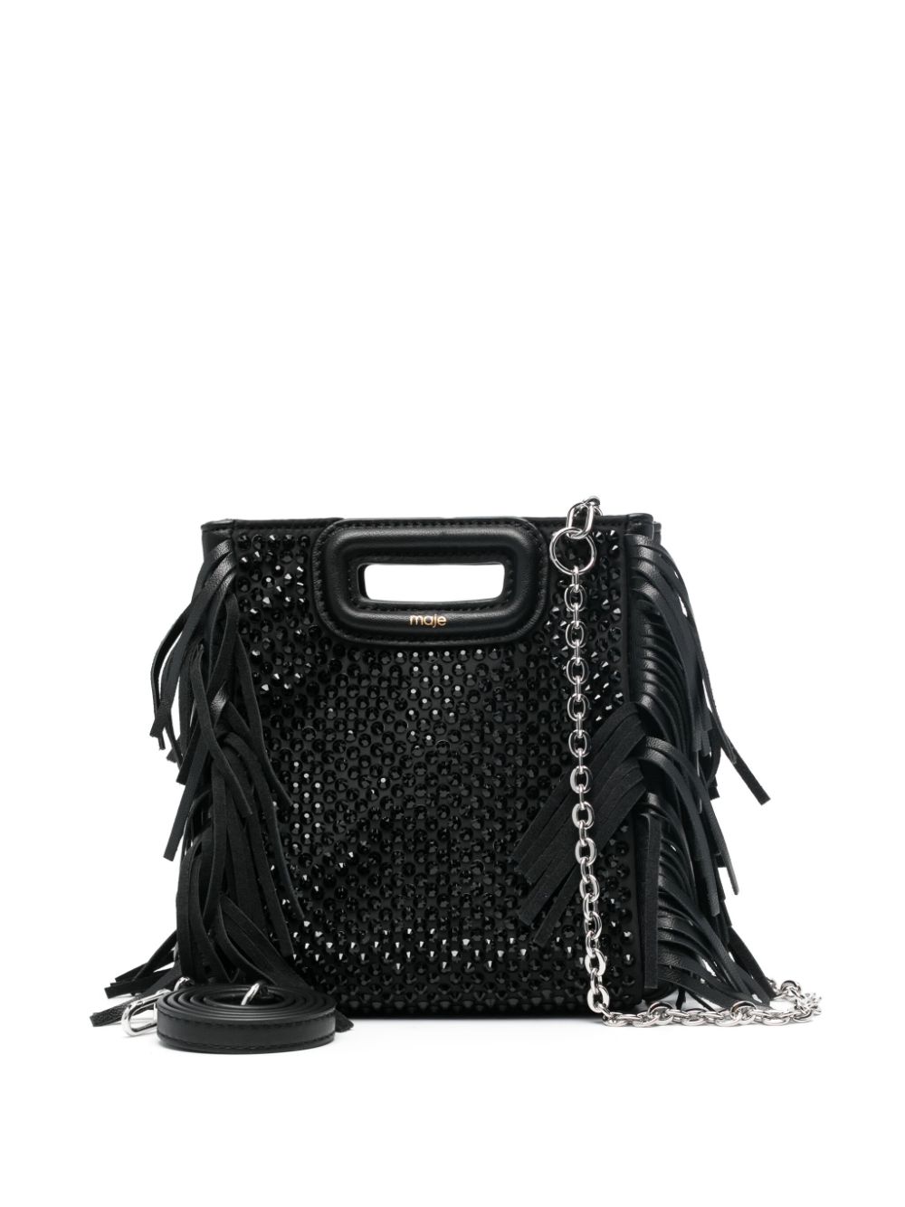 Maje mini rhinestone-embellished tote bag Women