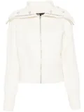 Maje Jewellery-neck cardigan - Neutrals