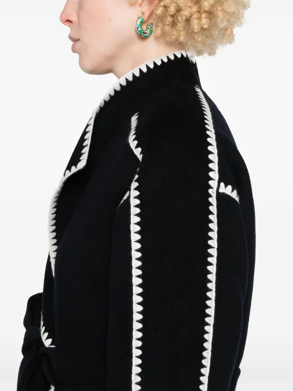 Maje ダブルフェイスコート | ブルー | FARFETCH JP