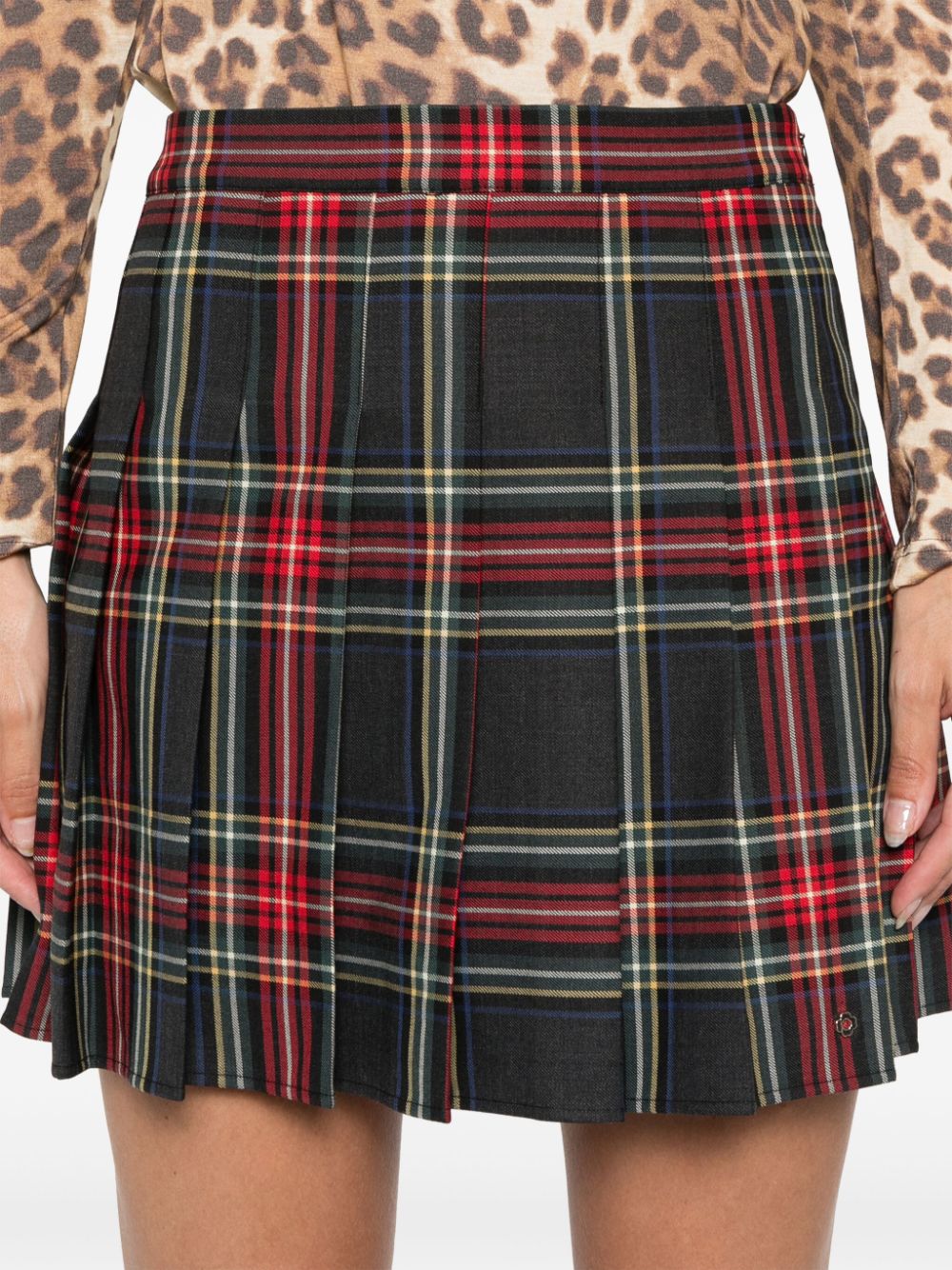 Maje tartan-check mini skirt Women