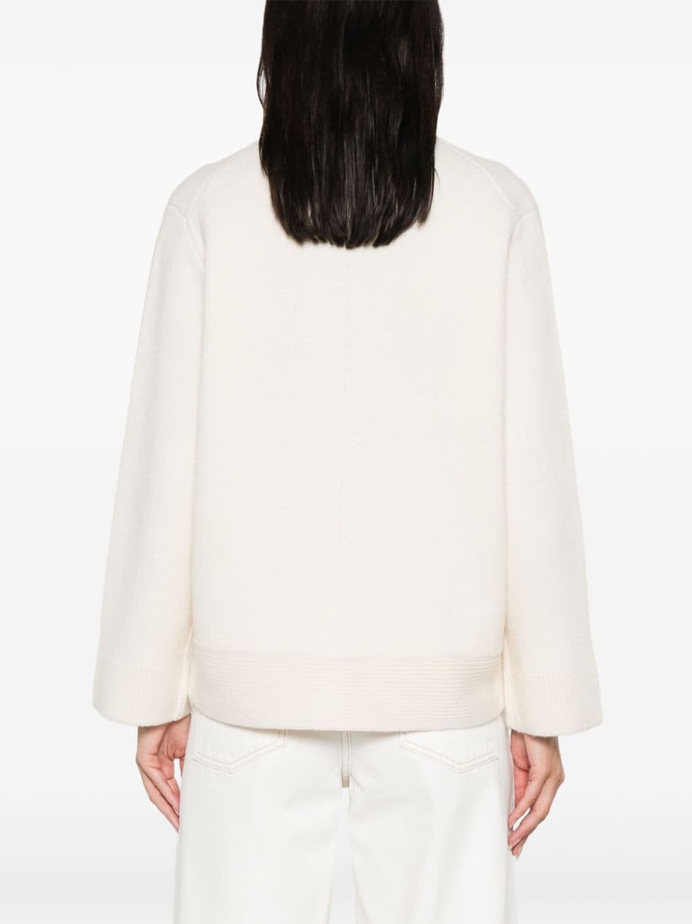 Shop Maje Clover-patch Cardigan In White