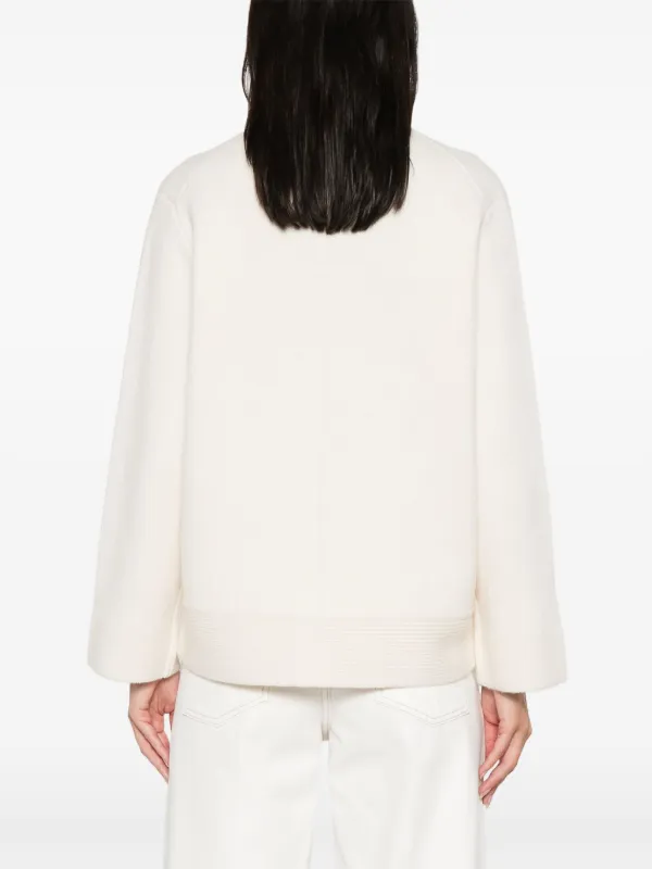 Maje Clover rhinestone-embellished Cardigan | White | FARFETCH