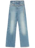 Maje chain-link belt jeans - Blue