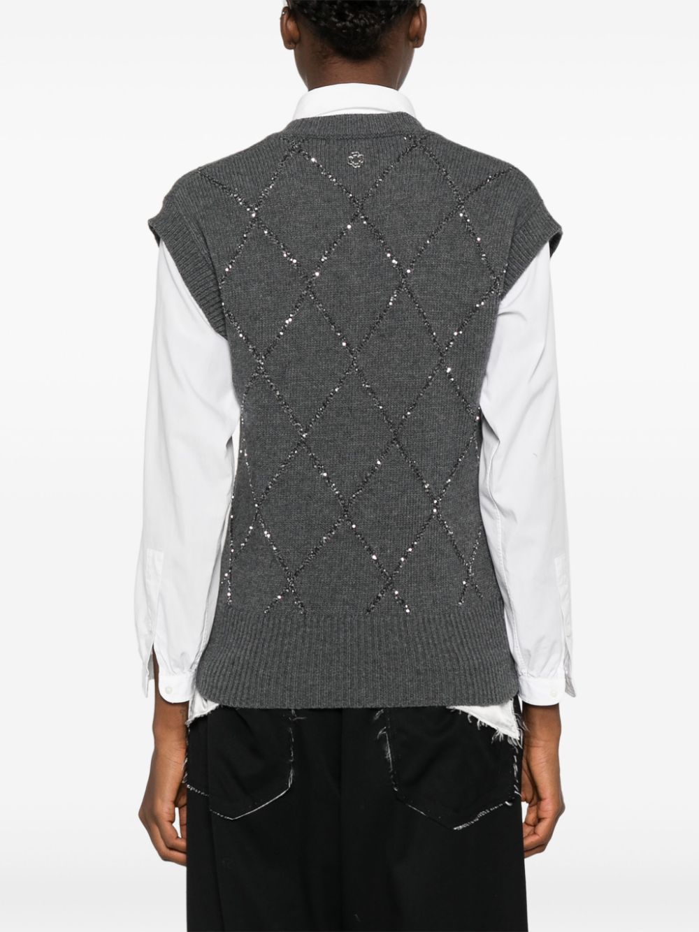 Maje sequinned sleeveless sweater Women