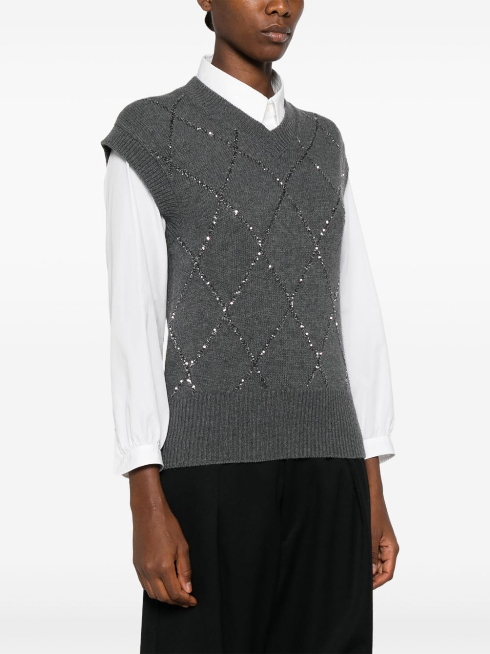 Maje sequinned sleeveless sweater Women