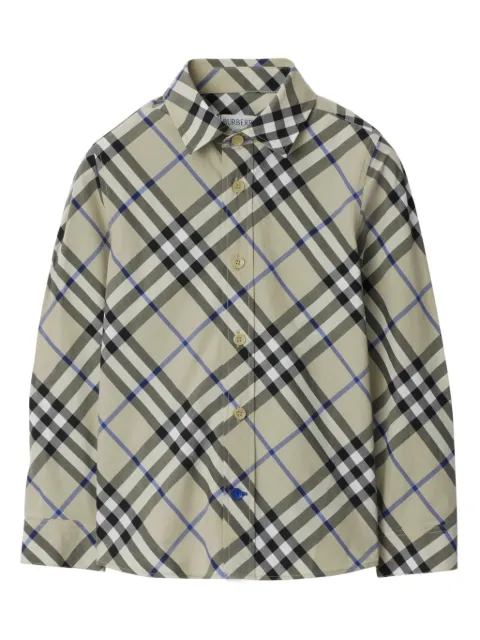 Burberry Kids check-pattern cotton shirt 