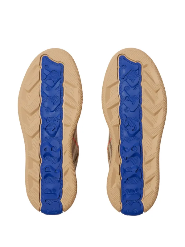 Burberry Tênis Terrace De Canvas Xadrez | Neutro | FARFETCH BR