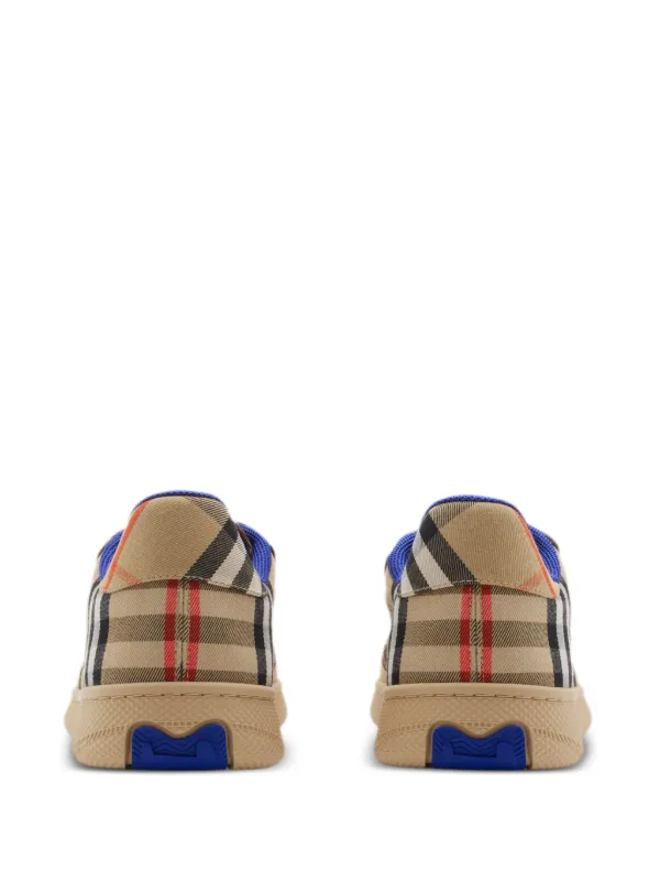 Burberry Terrace Checked Canvas Sneakers Neutrals FARFETCH HK