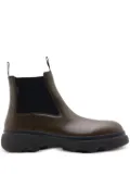Burberry panelled leather ankle boots - Brown