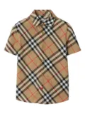 Burberry Kids Vintage check-pattern cotton shirt - Brown