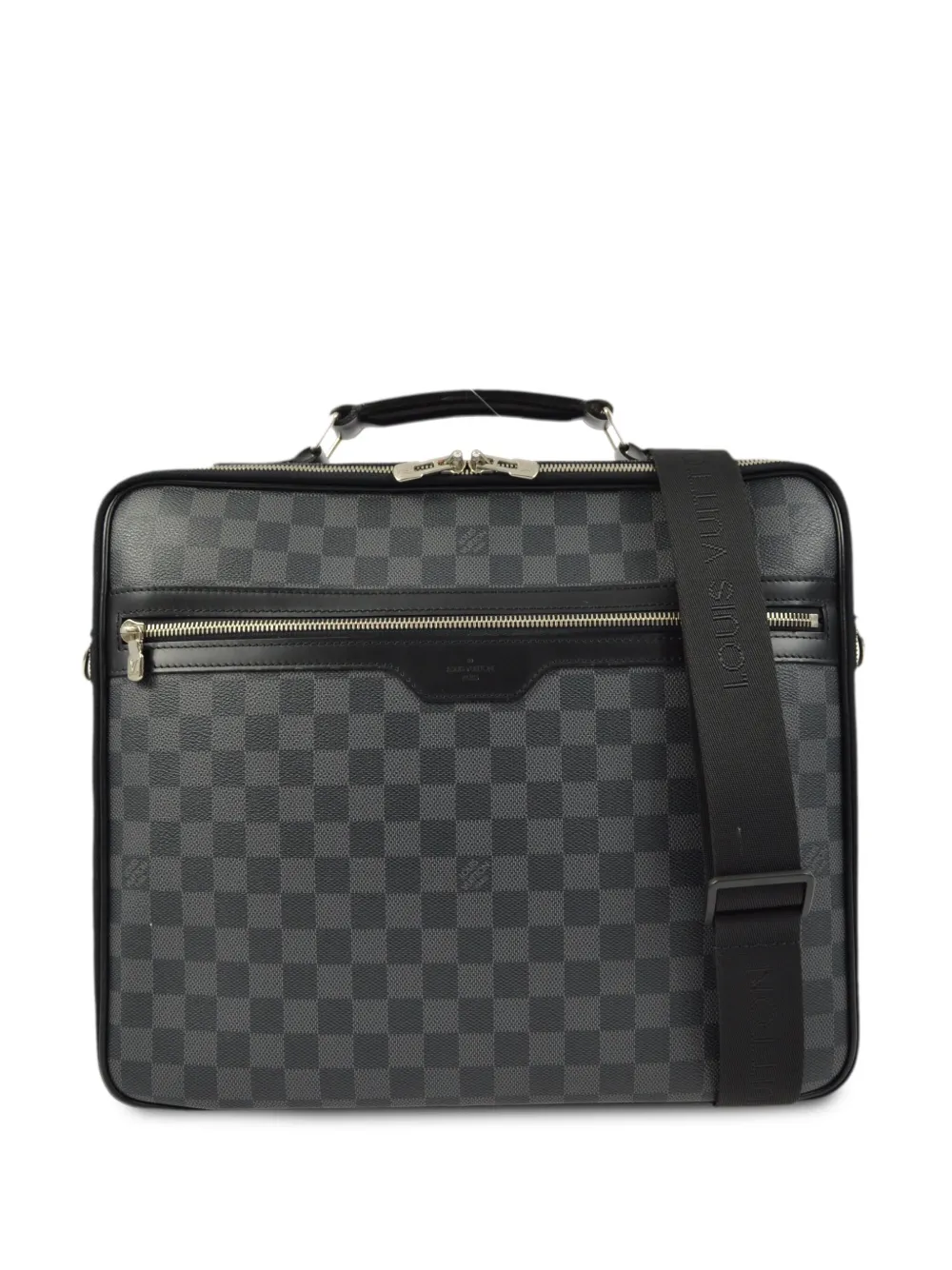 Pre-owned Louis Vuitton 1999 Steve Two-way Briefcase In Black