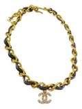 CHANEL Pre-Owned 1996 CC rhinestone necklace - Gold