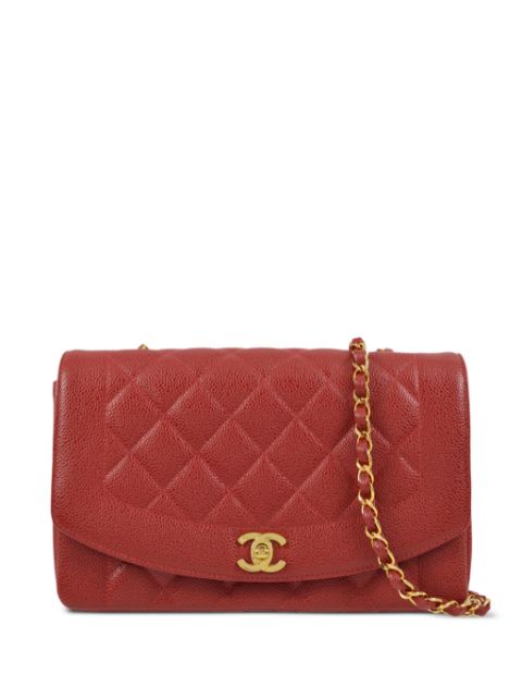 HOT SALE CHANEL 1995 medium Diana shoulder bag Women