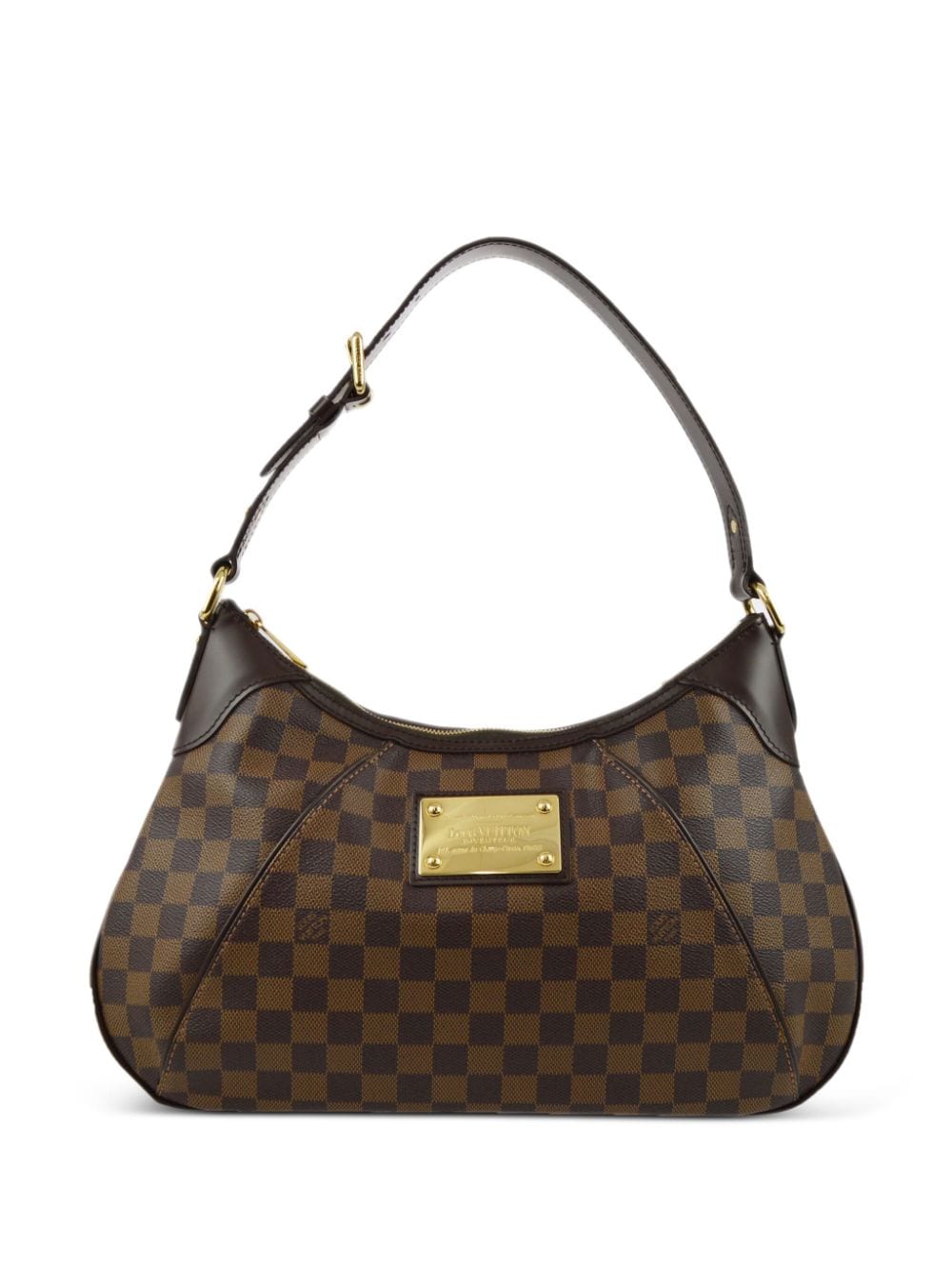 Pre-owned Louis Vuitton 2008 Thames Gm Shoulder Bag In Brown