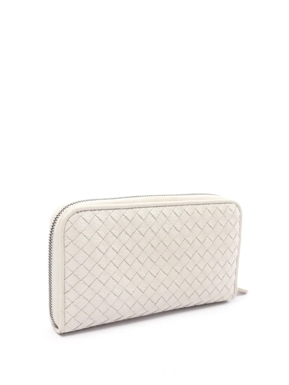 Bottega Veneta Pre-Owned 2000s Intrecciato leren portemonnee - Wit