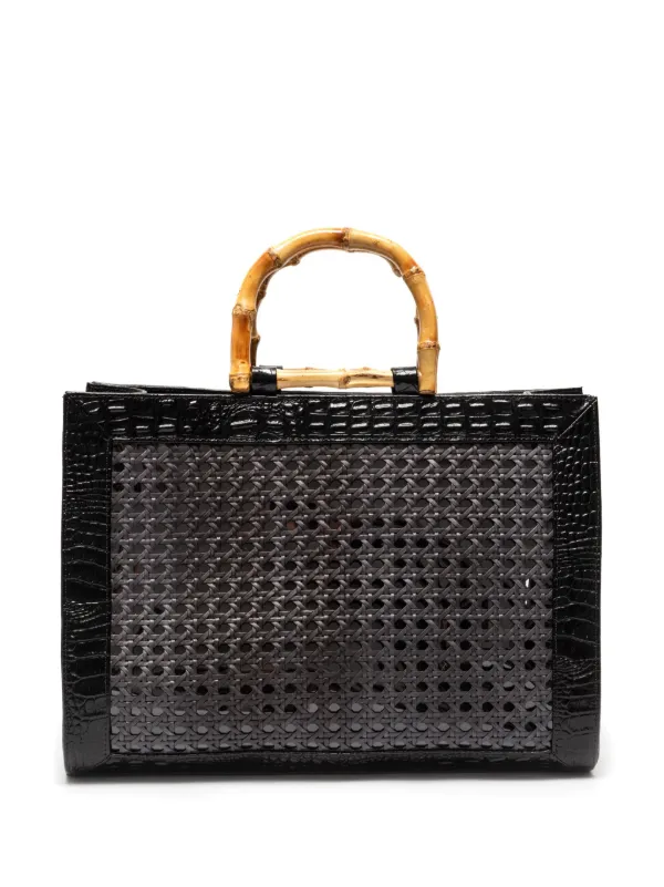 Isla Sac Cabas Diana Maxi En Paille Noir FARFETCH FR