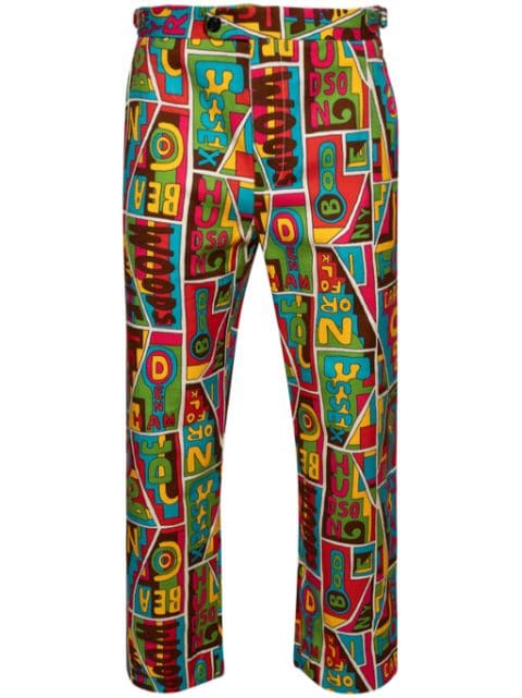 BODE New England graphic-print trousers