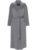 Maje belted double-faced coat - Grey