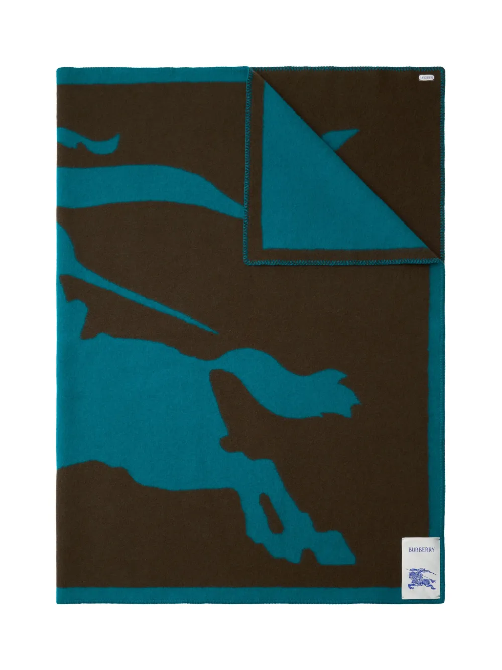Burberry Ekd Wool Blanket (200cm X 135cm) In Brown
