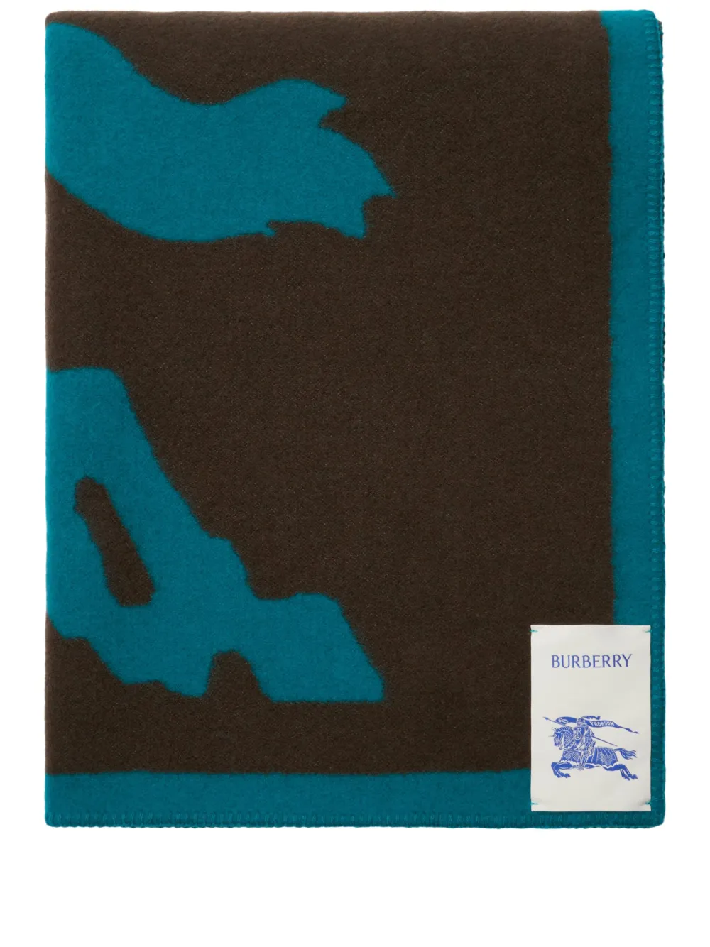 Burberry EKD wool blanket (200cm x 135cm) | Brown | Image 1