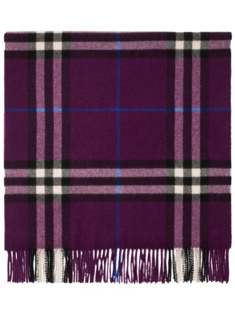 Burberry wide check cashmere scarf Women