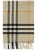 Burberry check cashmere scarf - Neutrals
