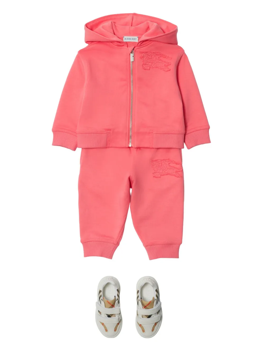 Burberry Kids Trainingsbroek met applicatie Roze