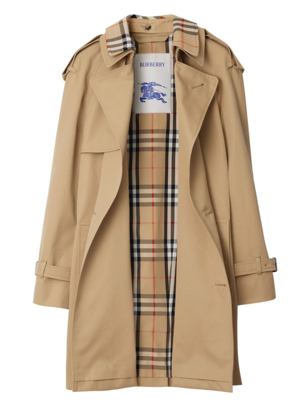 Burberry Vintage Check cotton trench coat Women