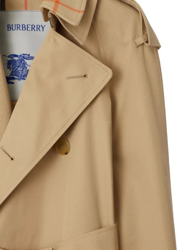 Burberry Vintage Check Cotton Trench Coat | Neutrals | FARFETCH