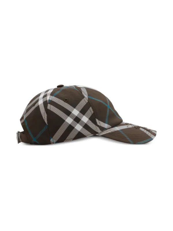 Burberry EKD Checked Baseball Cap Brown FARFETCH JO