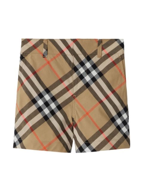 Burberry Kids check cotton shorts