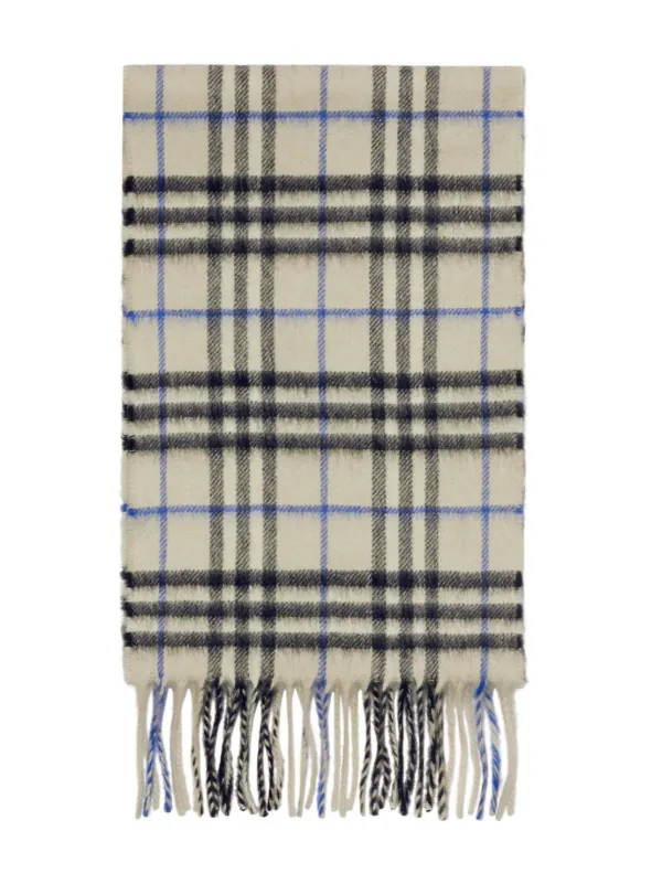 Burberry Kids check print Cashmere Scarf Neutrals FARFETCH TR
