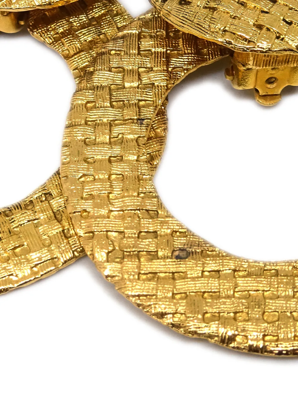 CHANEL Pre-Owned 1994 oorclips met CC-logo - Goud