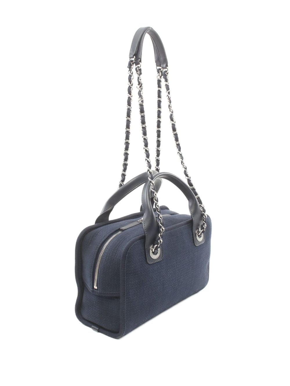 CHANEL Pre-Owned 2021 Deauville two-way bowling bag - Blauw