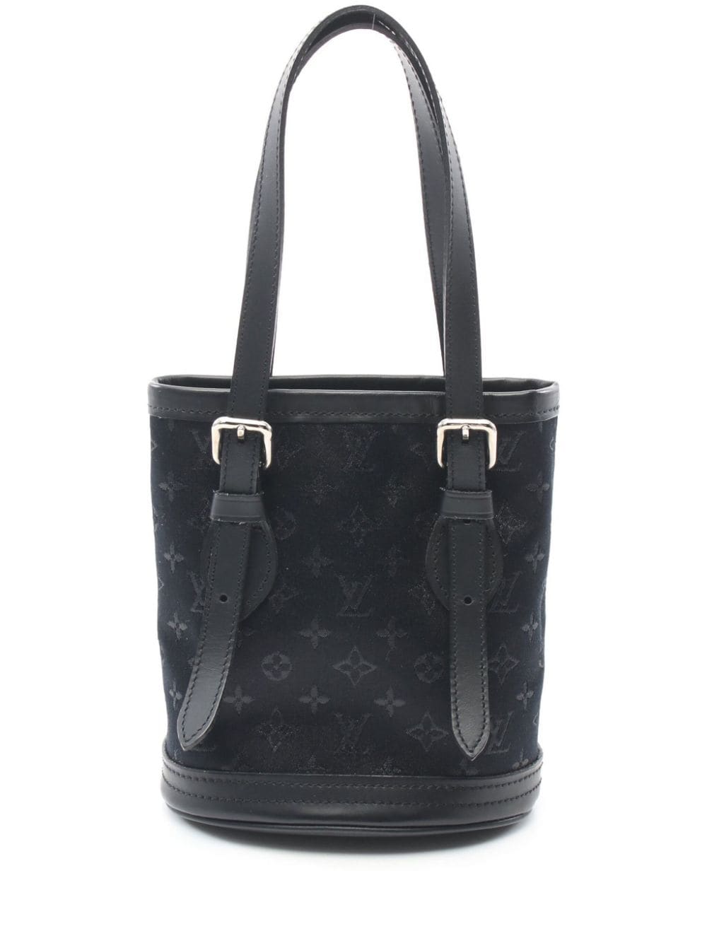 Pre-owned Louis Vuitton 2001 Little Bucket Satin Bucket Bag In Black