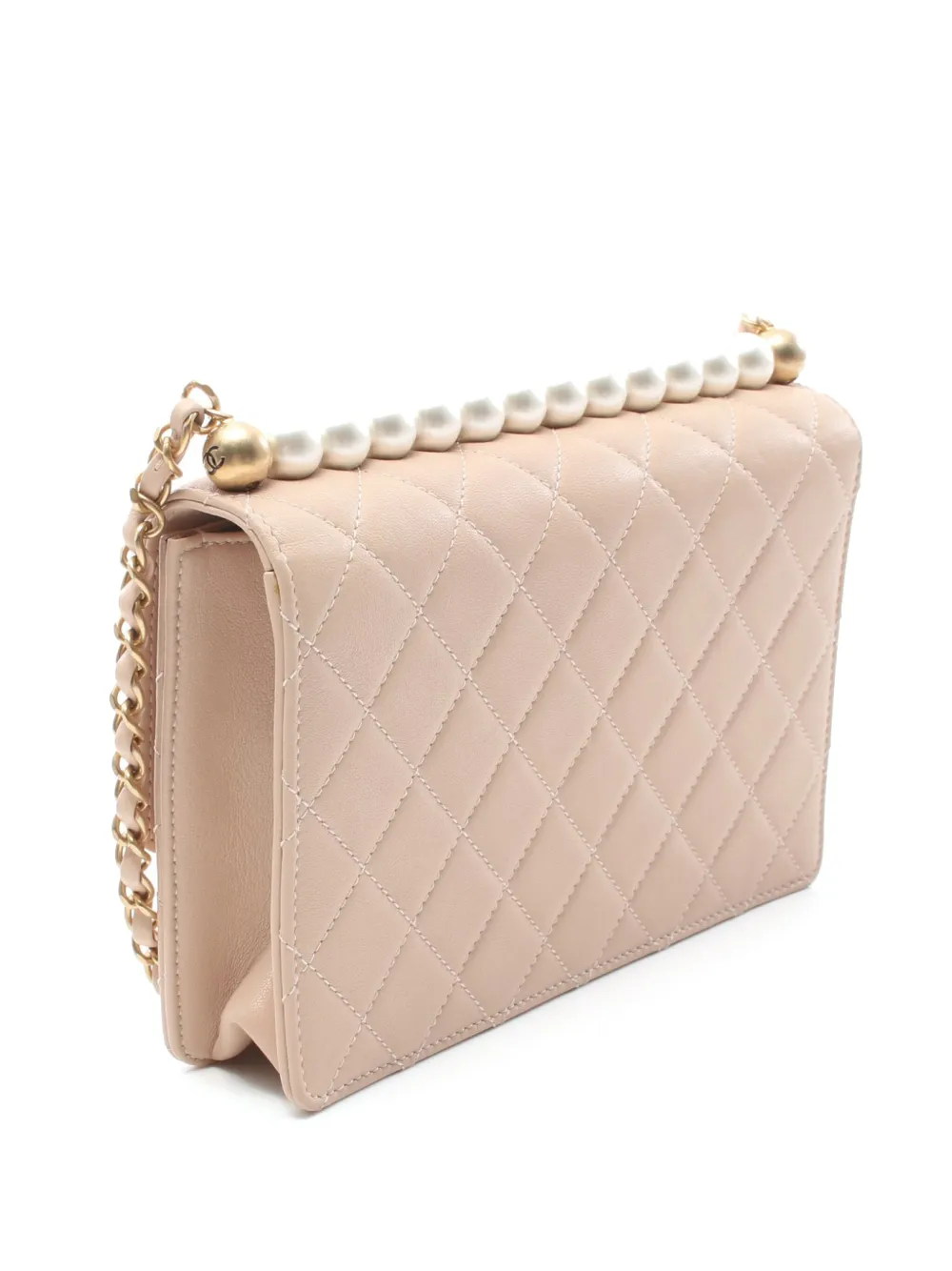 CHANEL Pre-Owned 2019 Chic Pearls shoulder bag - Beige