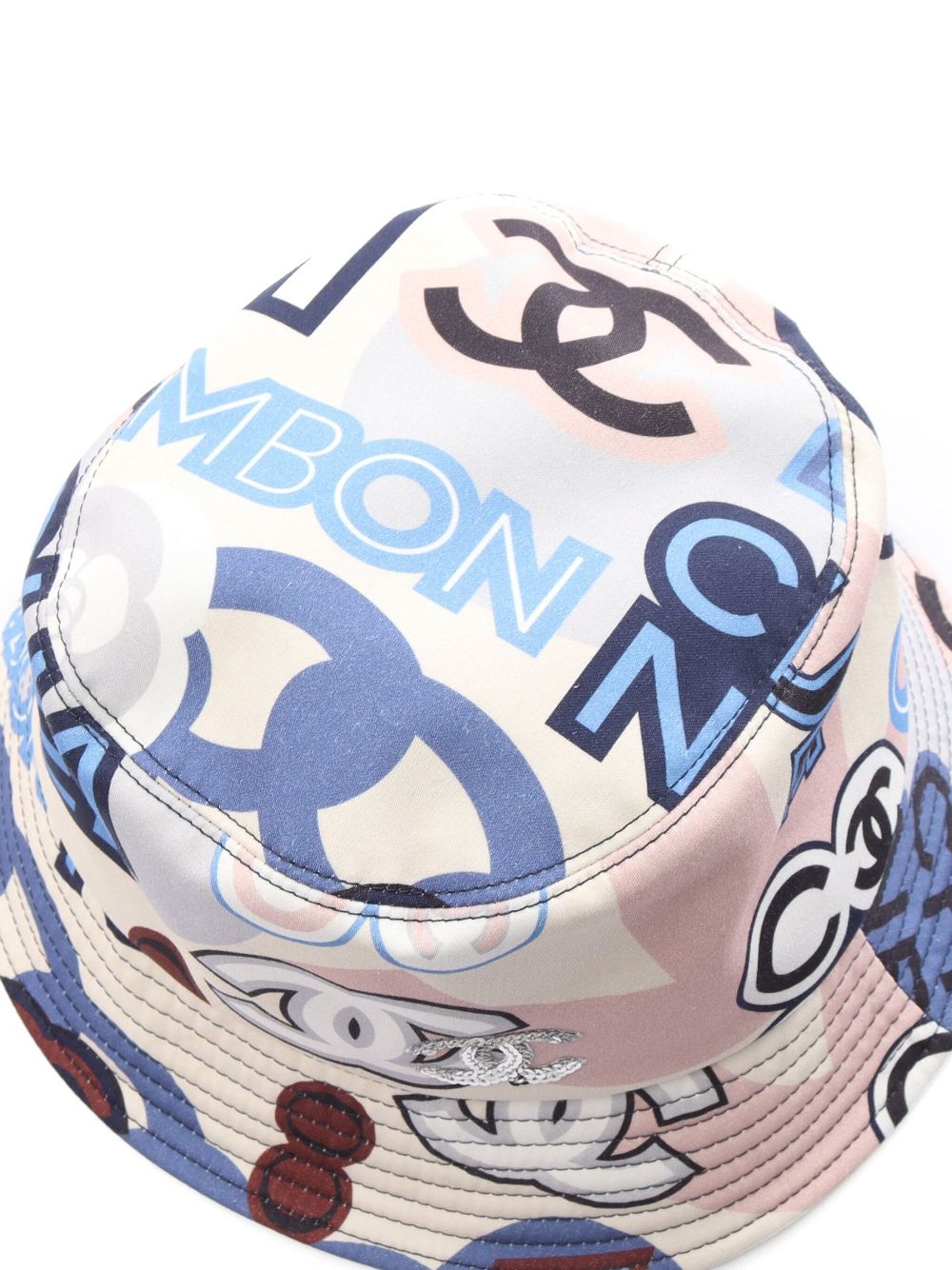 CHANEL 1986-1988 logo-print bucket hat Women