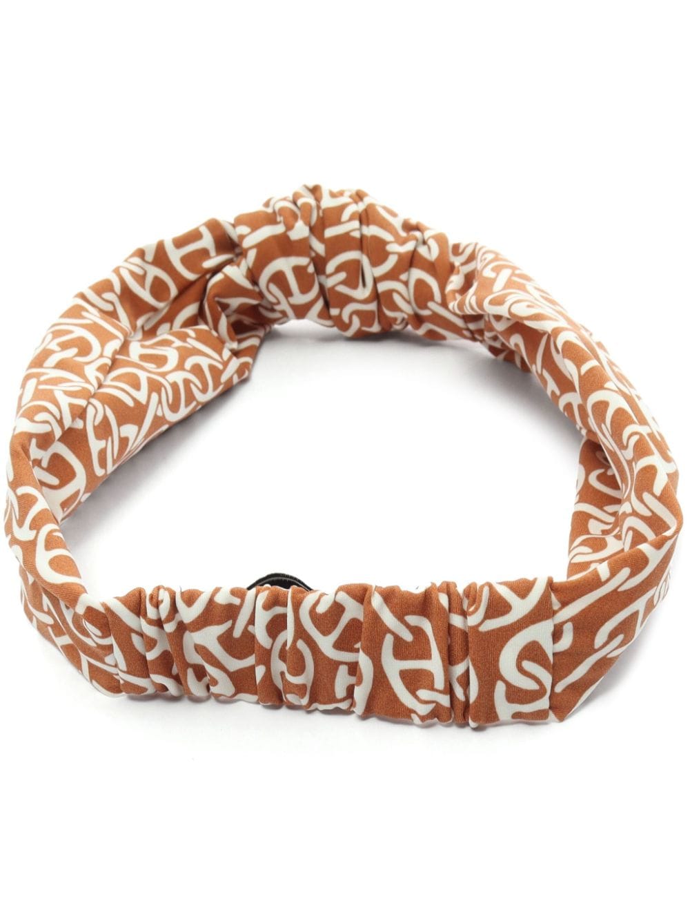 Pre-owned Hermes 2020s Naoussa Gabi Hair Band In Brown