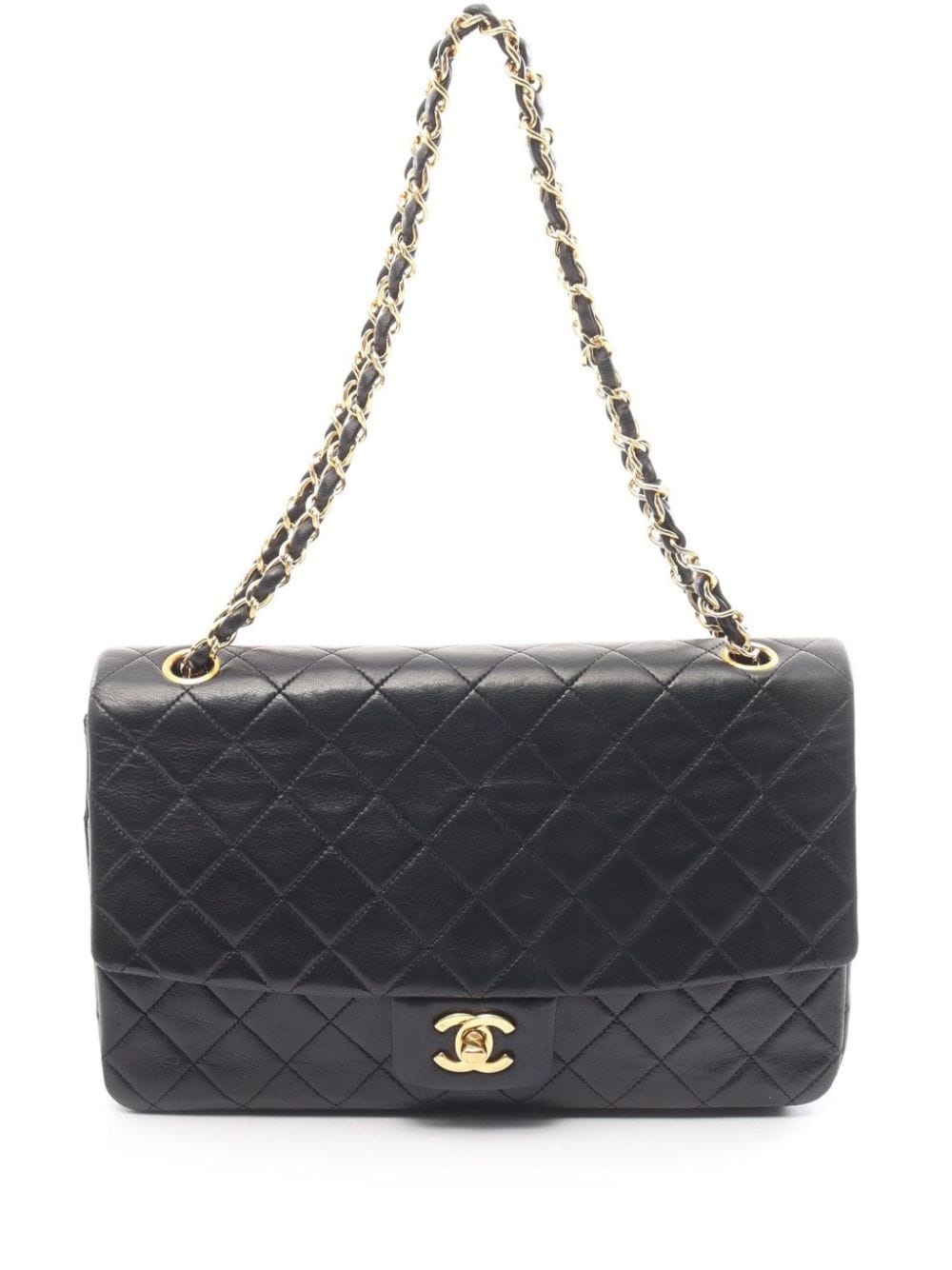 Pre-owned Chanel 1989-1991 Classic Flap Shoulder Bag In Black