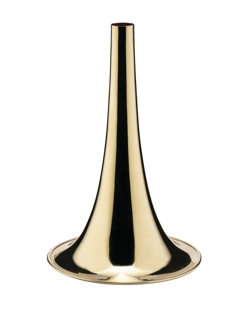 Alessi Trumpet vase (16.7cm x 24.9cm) | Gold | Image 1