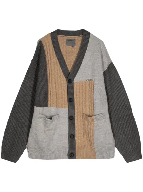 Musium Div. panelled-design V-neck cardigan