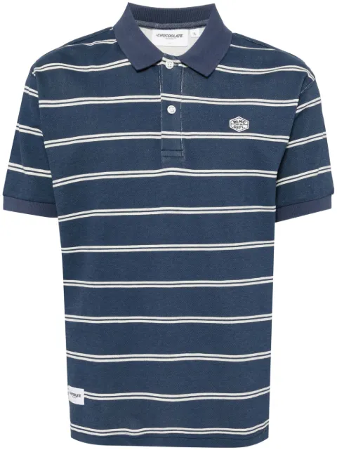 CHOCOOLATE playera tipo polo con rayas estampadas